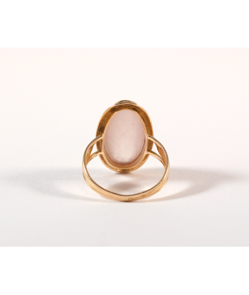 Bague Cabochon Quartz Rose et or jaune commande en ligne