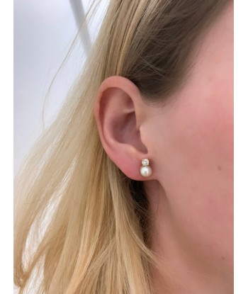 Puces d'Oreilles Perles Diamants (oj) Pour