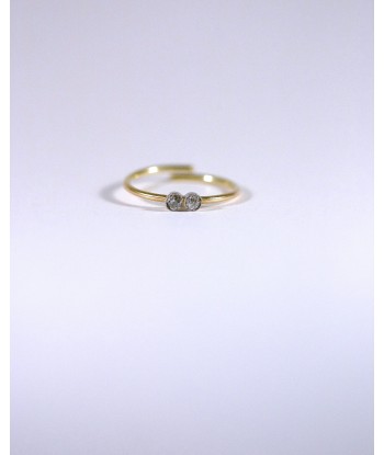 Bague Deux Diamants - Accumulation en stock