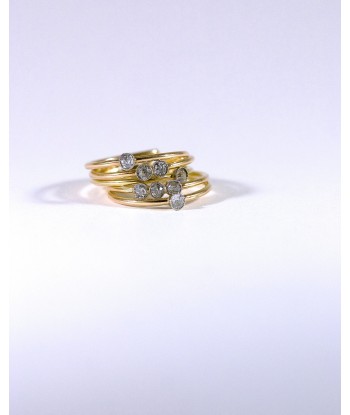 Bague Deux Diamants - Accumulation en stock