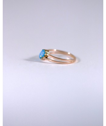 Bague Toi et Moi Turquoises brillant des détails fins