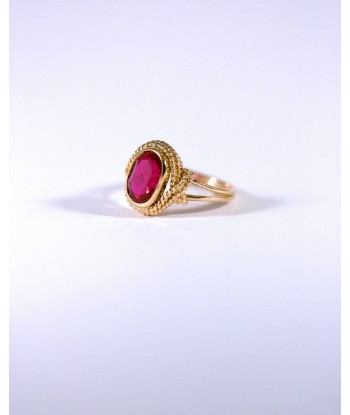 Bague Cordage Rouge basket pas cher