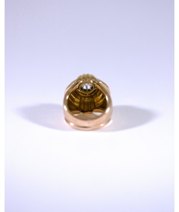 Bague Boule Godrons brillant des détails fins