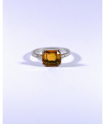 Bague Citrine Épaulée - reCréation paiement sécurisé