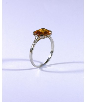 Bague Citrine Épaulée - reCréation paiement sécurisé