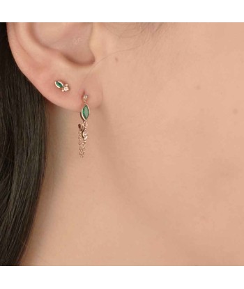 Boucle d’oreille Emerald and Diamond Eye Single Hoop Découvrez la collection