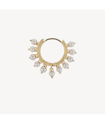 Boucle d’oreille 8mm Pearl Coronet Hoop Or Jaune 50-70% off 