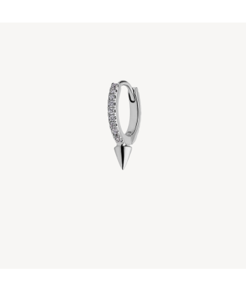 Boucle d’oreille Single Short Spike Diamond Eternity Hoop Or Blanc Dans la société mordern