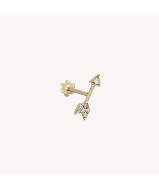 Boucle d’oreille Stud Diamond Arrow Threaded Or Jaune 2024