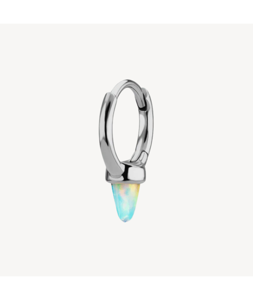 Boucle d'oreille Opal Single Short Spike Hoop Or Blanc plus qu'un jeu 