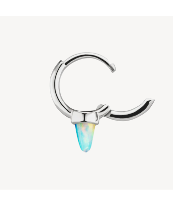 Boucle d'oreille Opal Single Short Spike Hoop Or Blanc plus qu'un jeu 