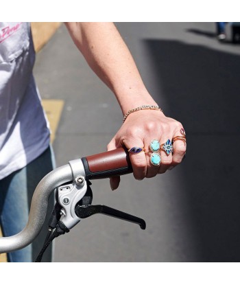 Bague Plateforme Turquoise Pavée Diamants en stock