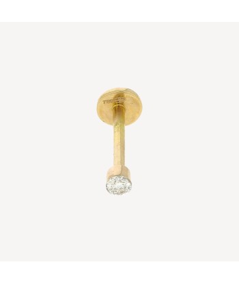 Piercing Puce Diamant 2mm Serti Invisible Or Rose en linge