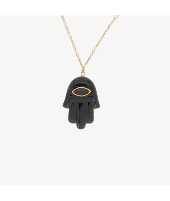 Collier onyx hamsa rubis marquise chez Cornerstreet bien 