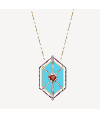 Collier Heart Sapphire pas cher