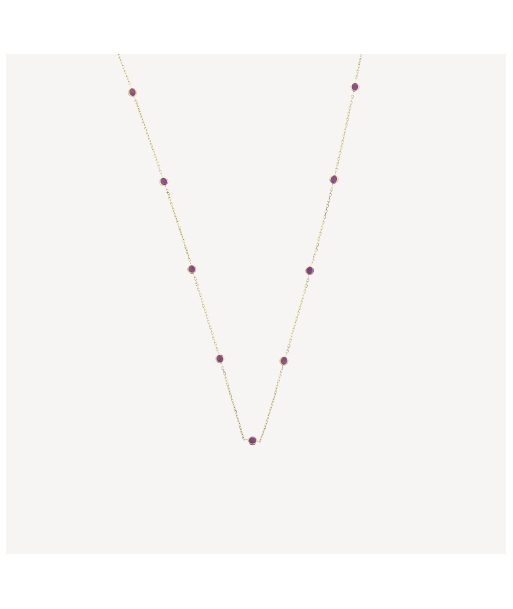 Collier Cibles Emaillées Violet Diamant français