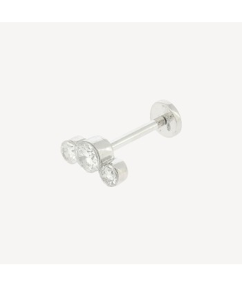 Piercing Puce trilogie diamants or blanc du meilleur 