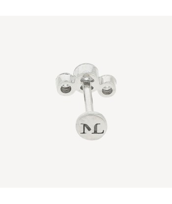 Piercing Puce trilogie diamants or blanc du meilleur 