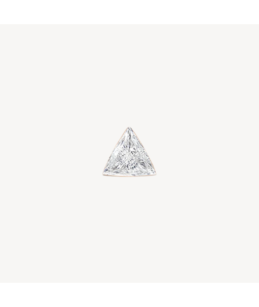 Boucle d'Oreille Invisible Set Triangle 3mm Diamond Threaded Stud Or Rose de votre