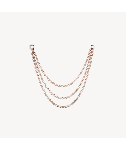 Charm Triple Chain Connecting Or Rose Comparez plus de prix