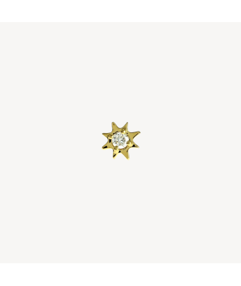 Piercing Puce Soleil Diamant Or Jaune pas cher