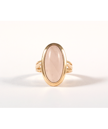 Bague Cabochon Quartz Rose et or jaune commande en ligne